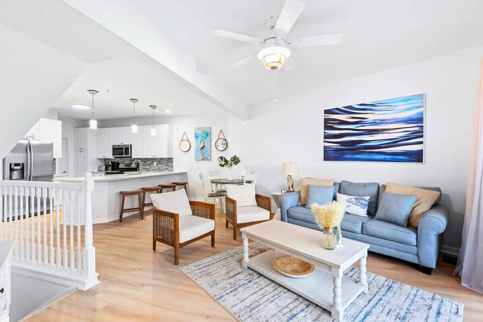2nd Floor - 🍽️ Open-concept kitchen & living area with sofa sleeper w/ Balcony