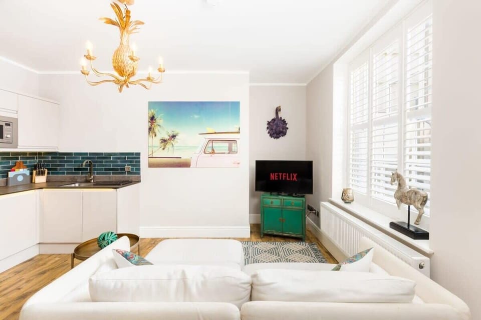 View of open plan living / kitchen