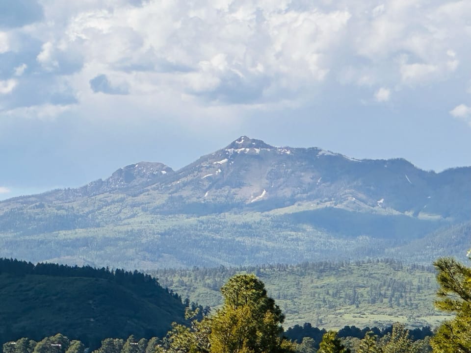 Chama Peak as seen from the deck 