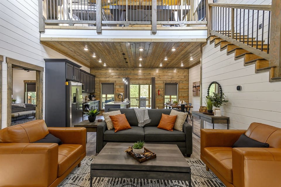 Living Room sofa also converts into a sleeper (full size) for extra guests
