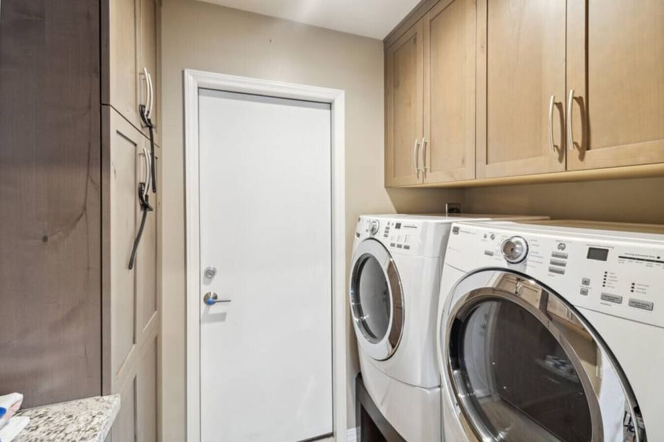 In-home laundry with washer and dryer