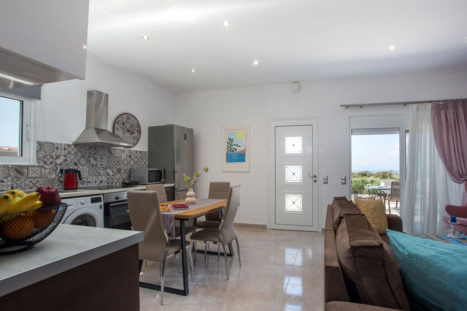 kitchen and living room