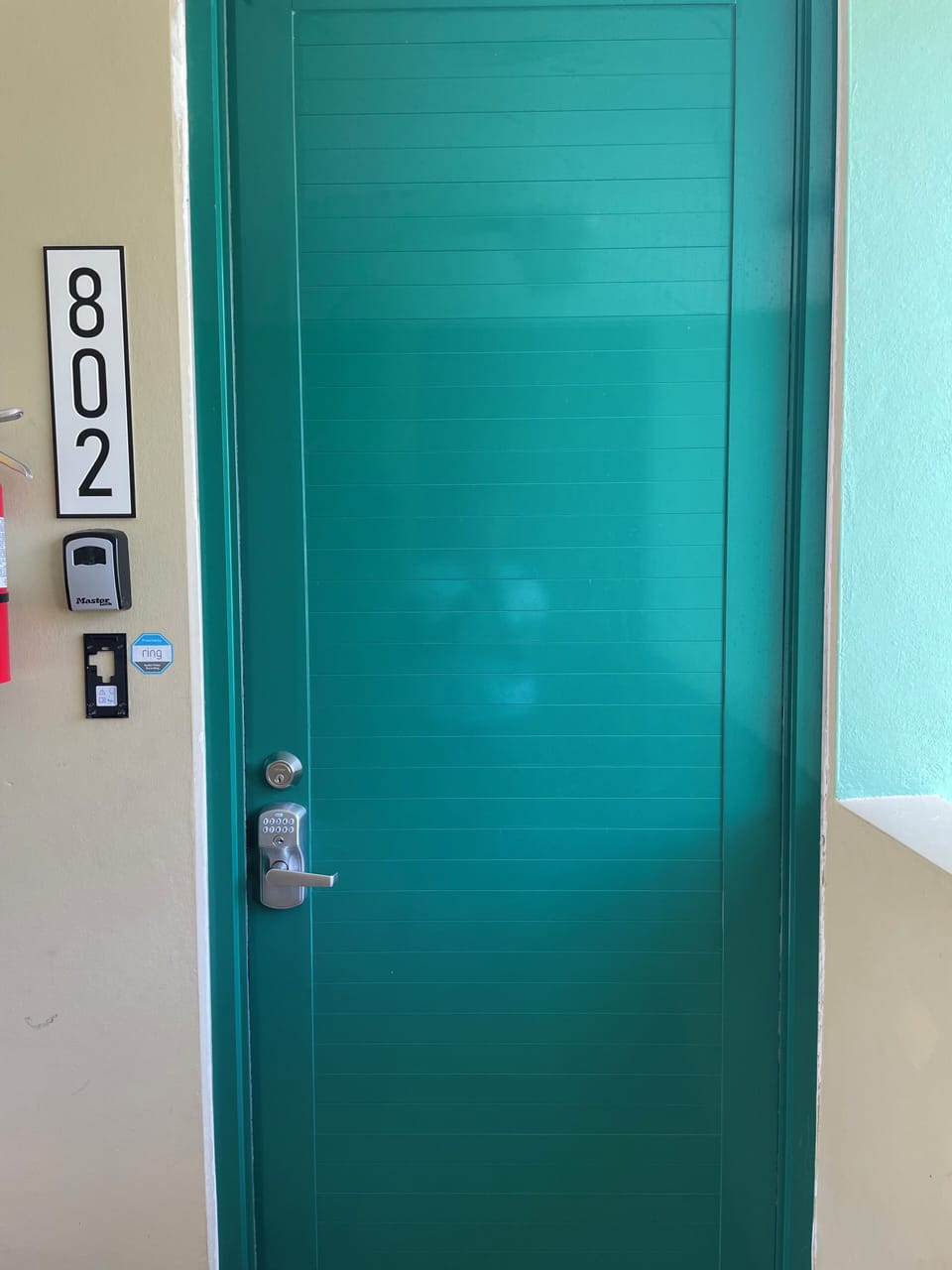 Front door with keyless access.