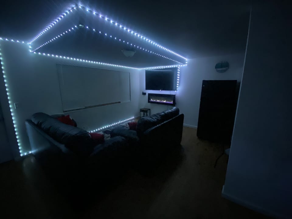 (Night Option) Living room- workspace view