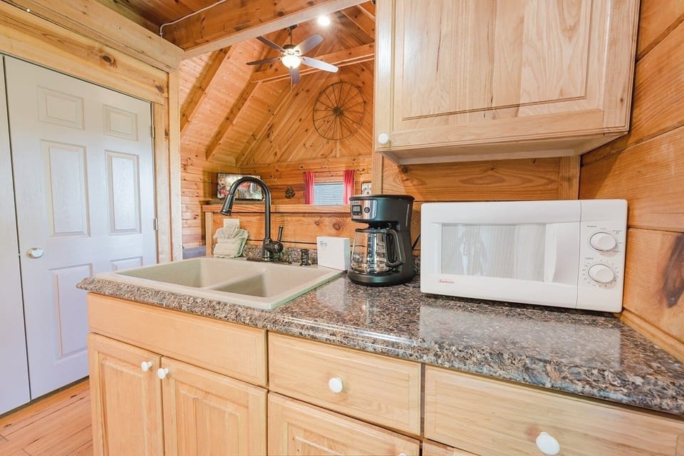 Indoors, Microwave, Oven, Ceiling Fan, Kitchen
