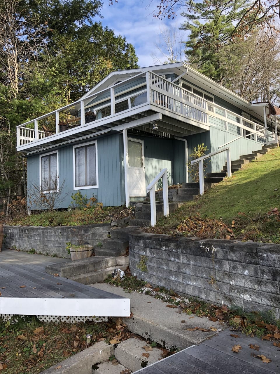 View of cottage from the lake