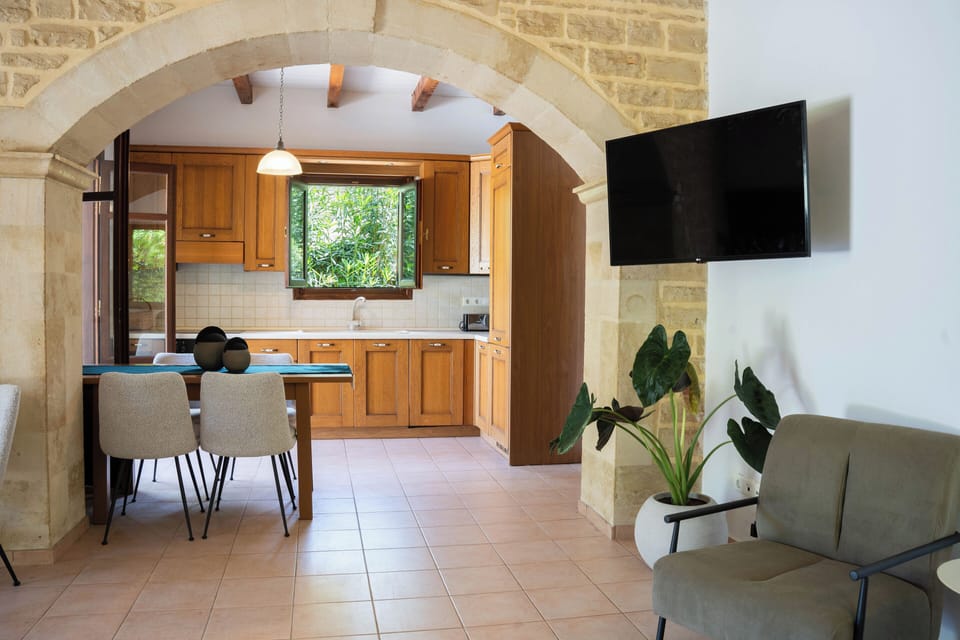 The kitchen from the living room.