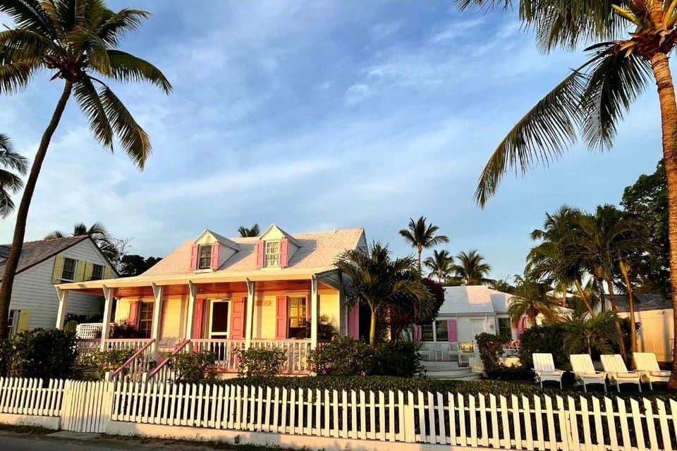 Dusk. Said to be the most photographed house on Harbour Island.