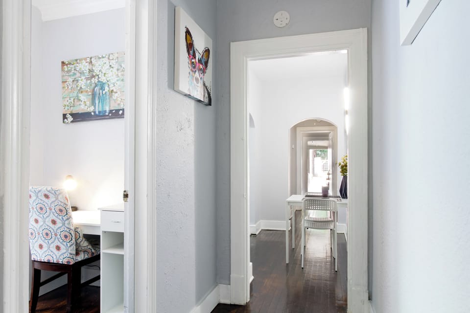 Hallway leading to dining/kitchen area