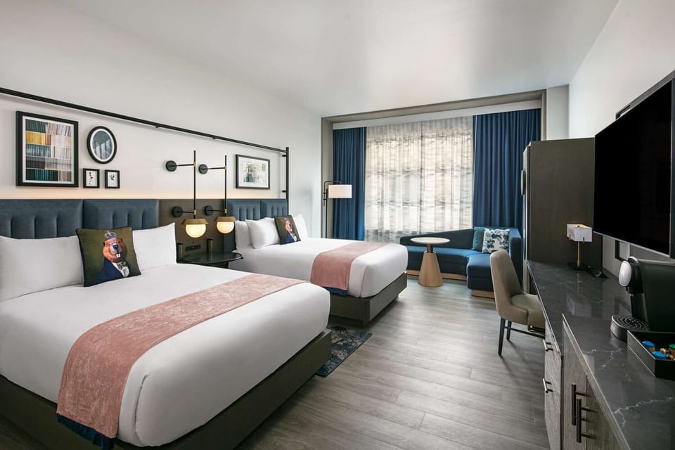 Settle into two plush queens for easy group stays.