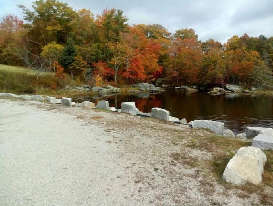 Parking area on Patten Bay 2 miles from house