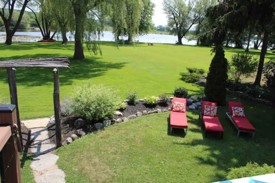 Another view from the deck. Enjoy the 
comfortable lawn chairs