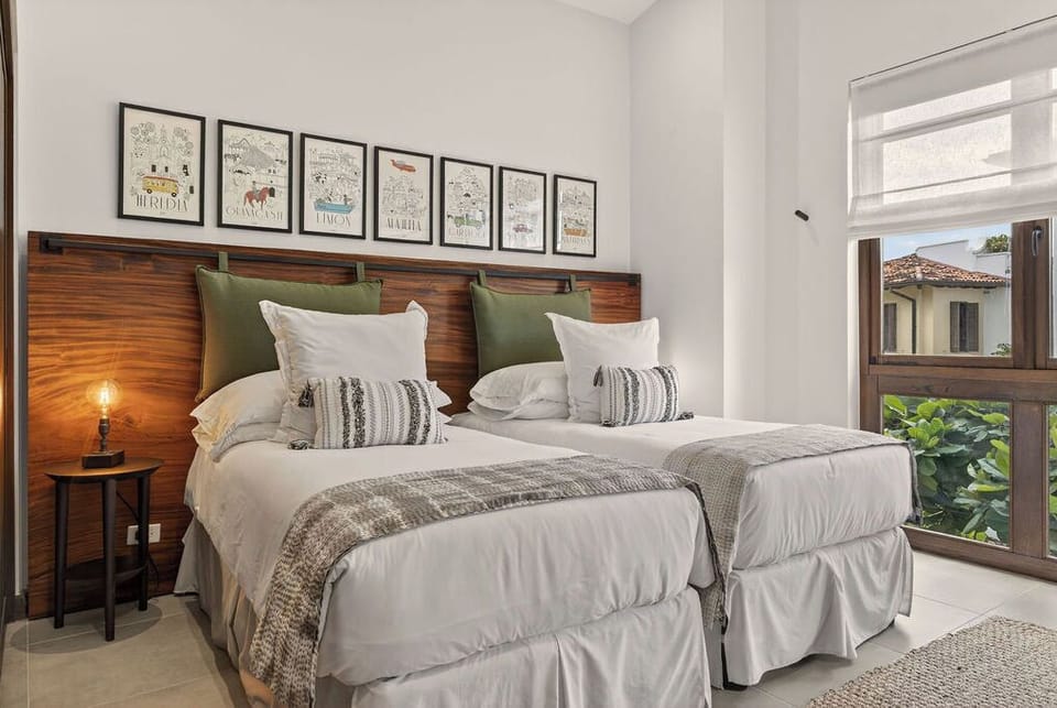 Two twin beds, that can be combined to one king bed upon request.