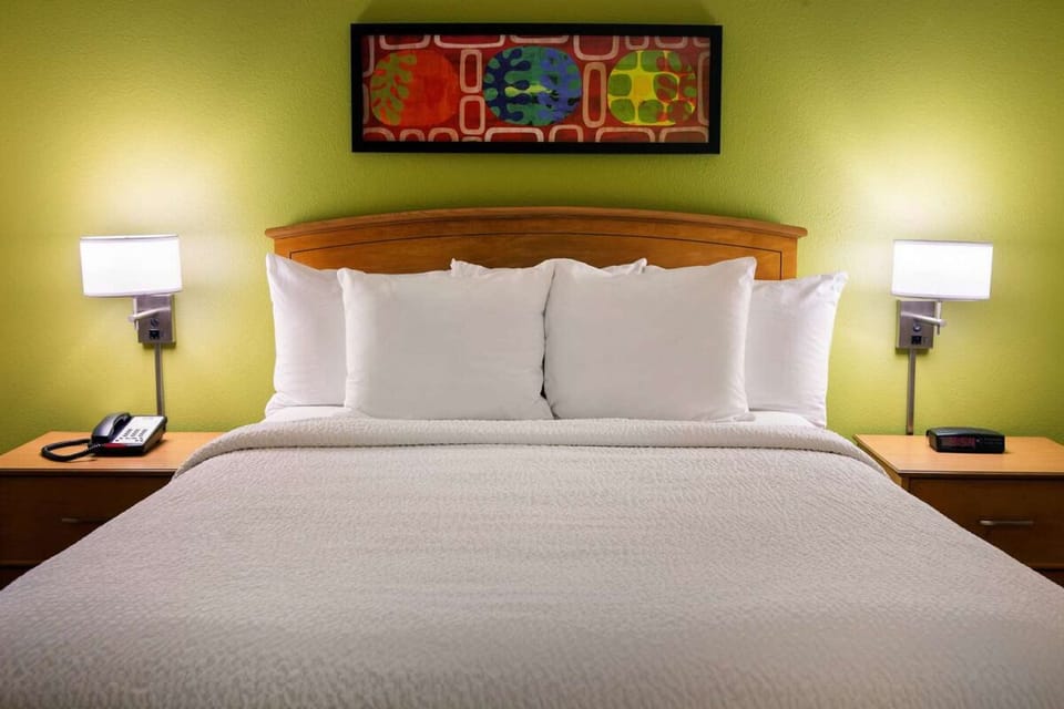 Sink into crisp pillows and drift off in quiet comfort.