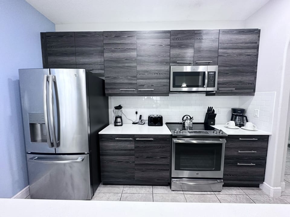 Indoors, Kitchen, Microwave, Oven, Refrigerator