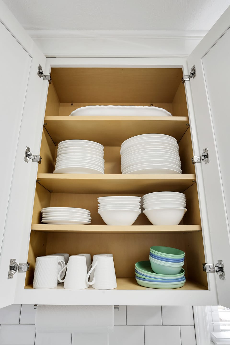 Full set of dishes, bowls, kids bowls & plates, coffee cups. Platter.