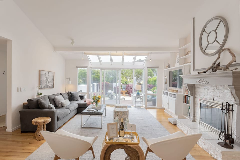 Living Room is Spacious and Light-Filled