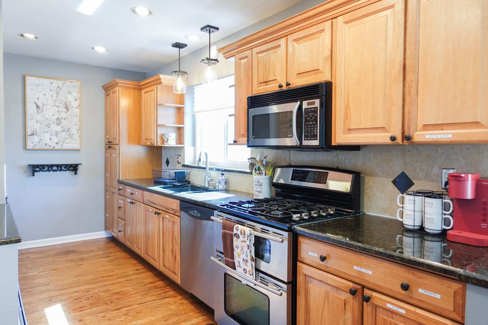 1st Kitchen: Fully Stocked with Everything Needed for a Comfortable Stay