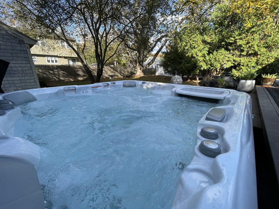 Relax and unwind in our brand new Sundance Spas 800 series therapeutic hot tub.