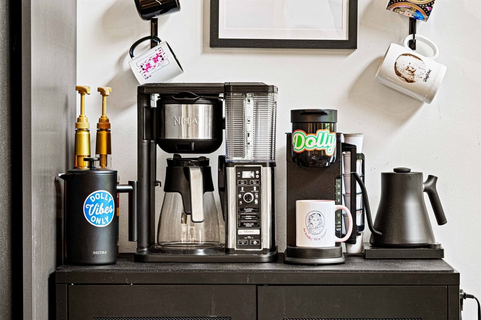 French press, Keurig, iced coffee, pour over, drip coffee, and electric kettle