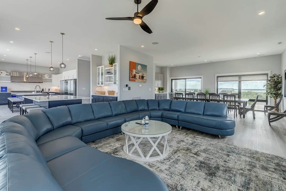 Top-Level Living Room with Deck Access