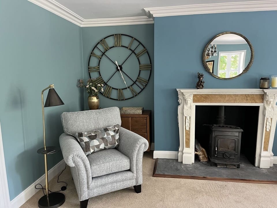 Jacobs Hein Family Room: fireplace, window seat, tv, seating