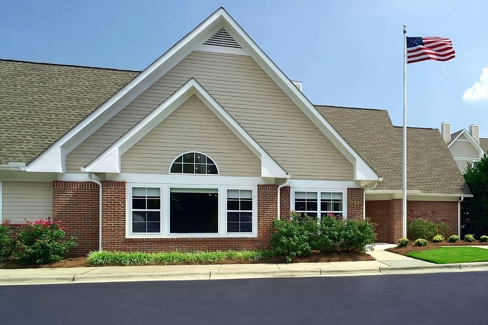 Arrive with ease at this welcoming, well-kept property entrance.
