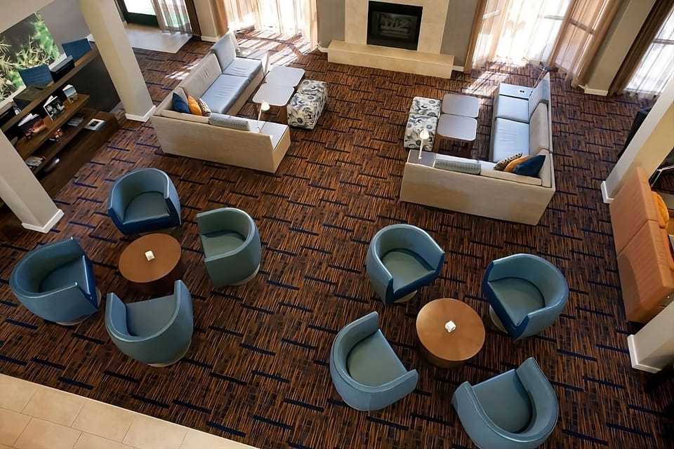 Gather comfortably in spacious seating areas made for conversation.