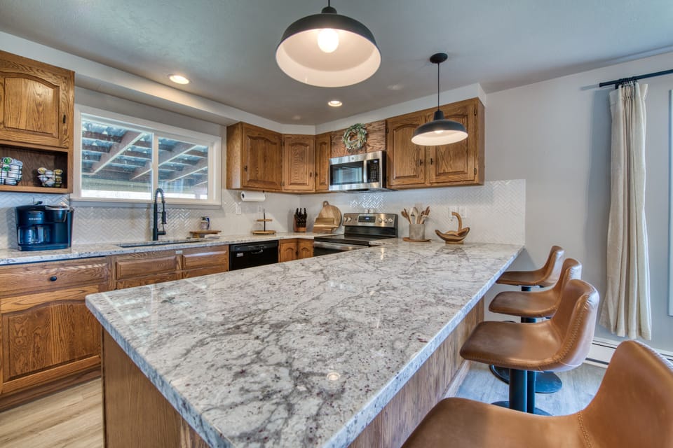Gorgeous countertop for prepping and serving