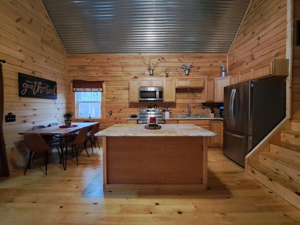 Our full kitchen is ready for you to prepare a feast during your getaway.