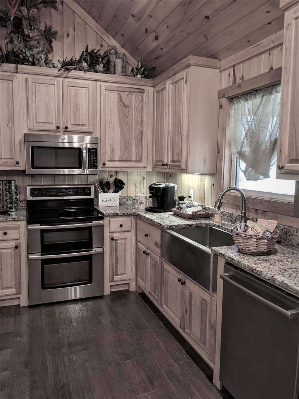 Double oven and microwave