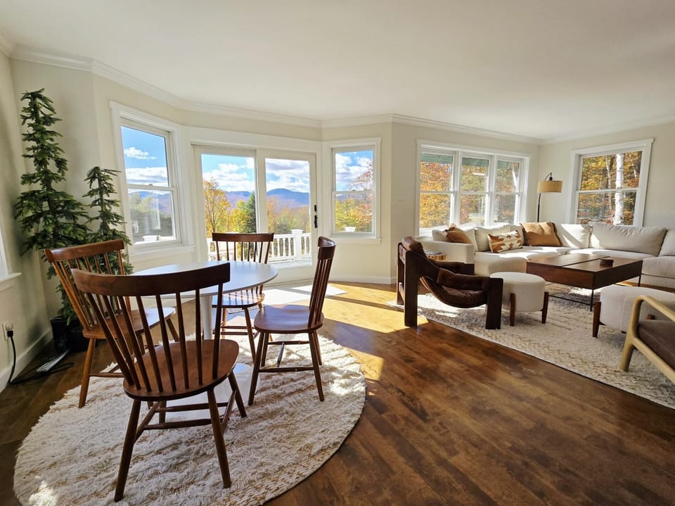 Expansive open-concept living area