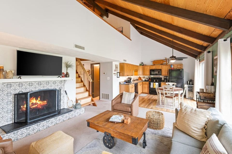 Living room and open concept kitchen