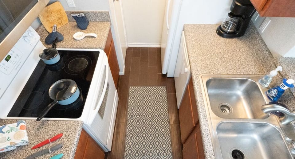 With full-sized appliances