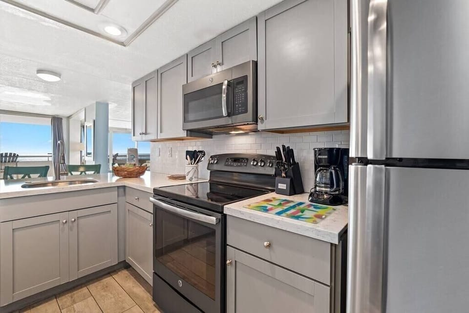 Updated Kitchen, we have pot coffee and a Keurig. 