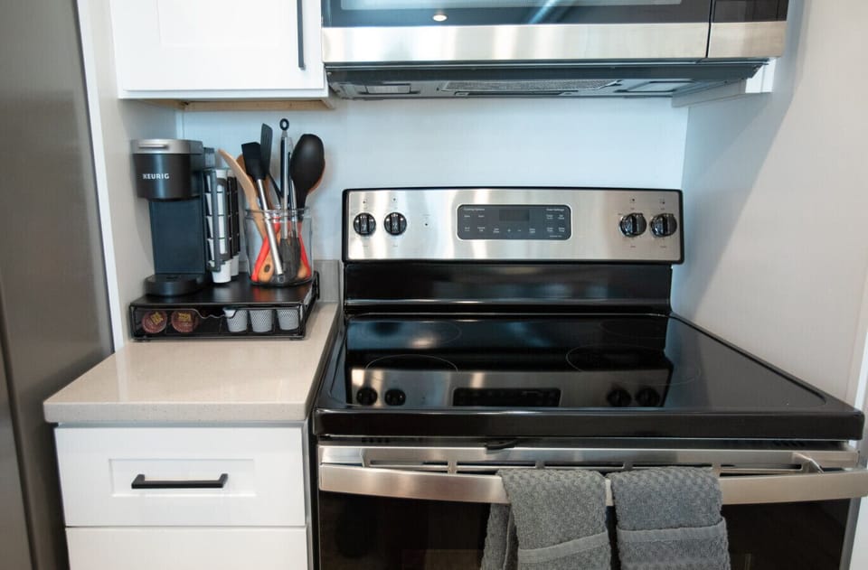 Coffee setup and stove