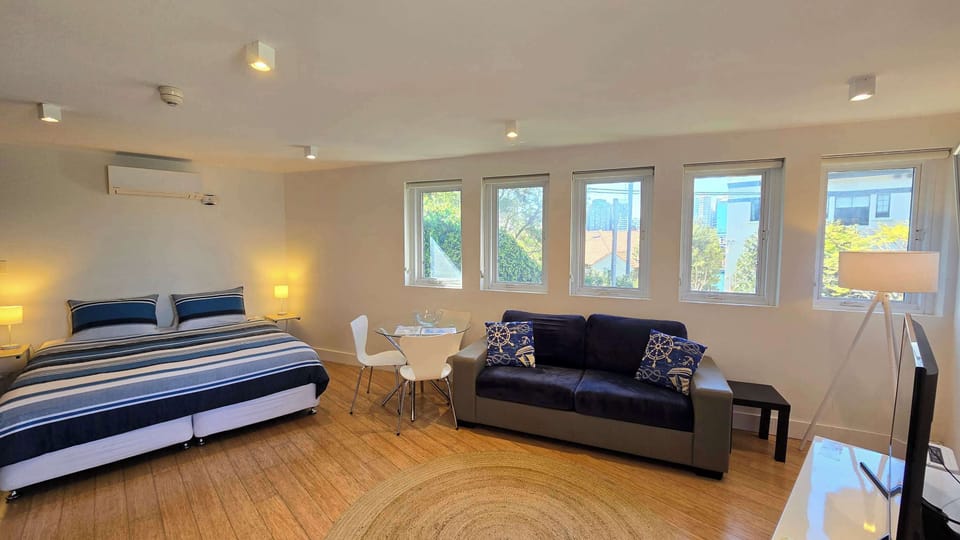 Large sofa bed available for a third guest