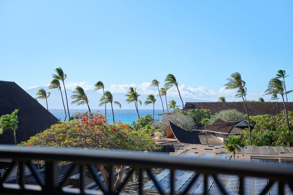 Sip morning coffee while palms sway over the shoreline.