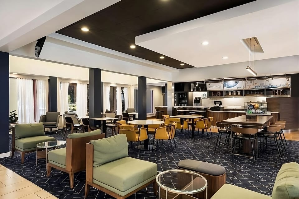 Gather and relax in the stylish lobby with plenty of seating.