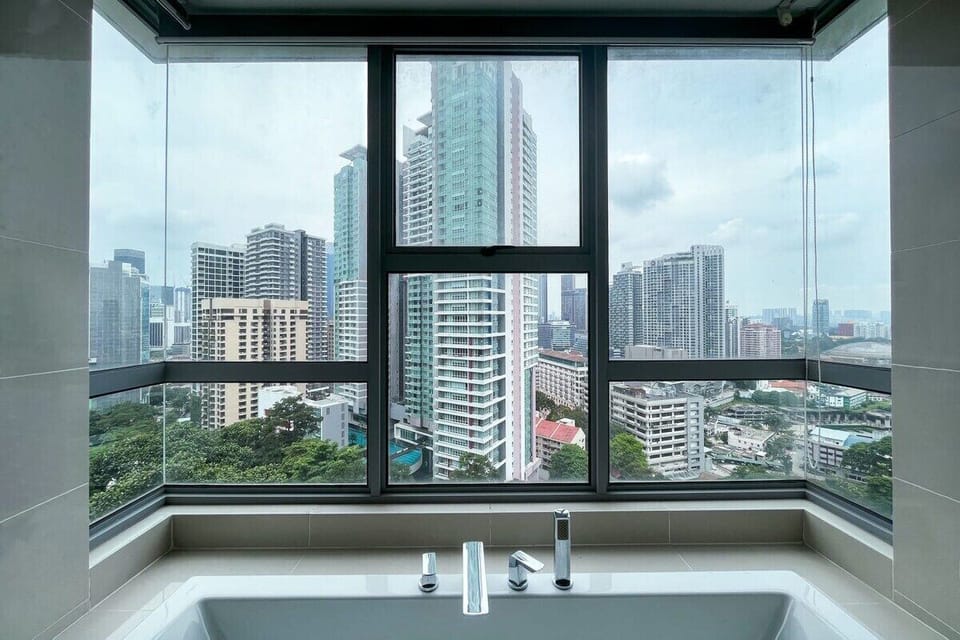 The view from the master's en-suite bathtub.