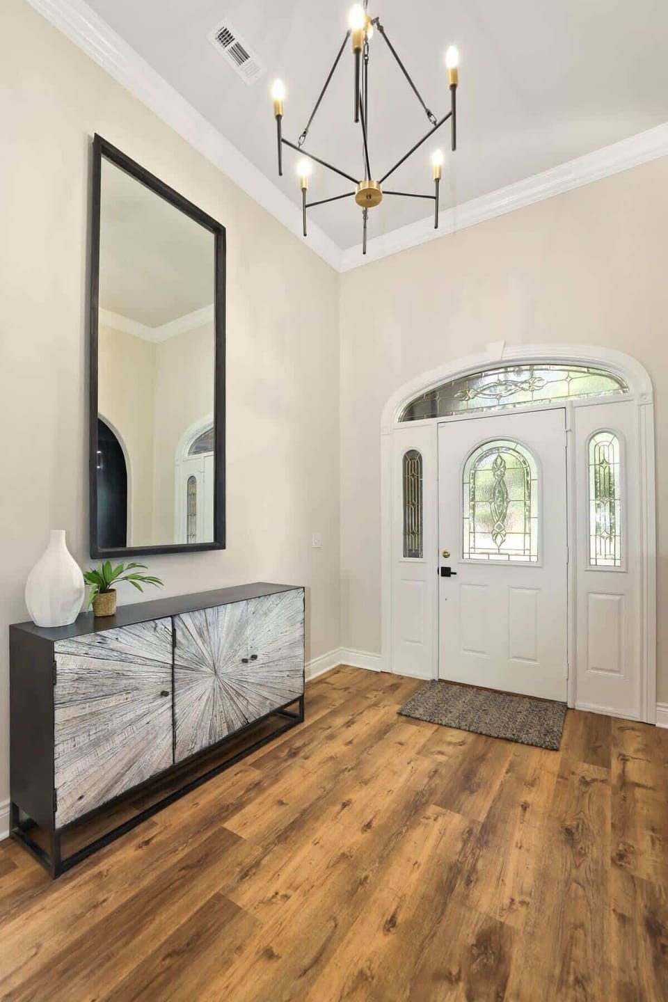 Walk through the front door and you'll be greeted by our entryway.