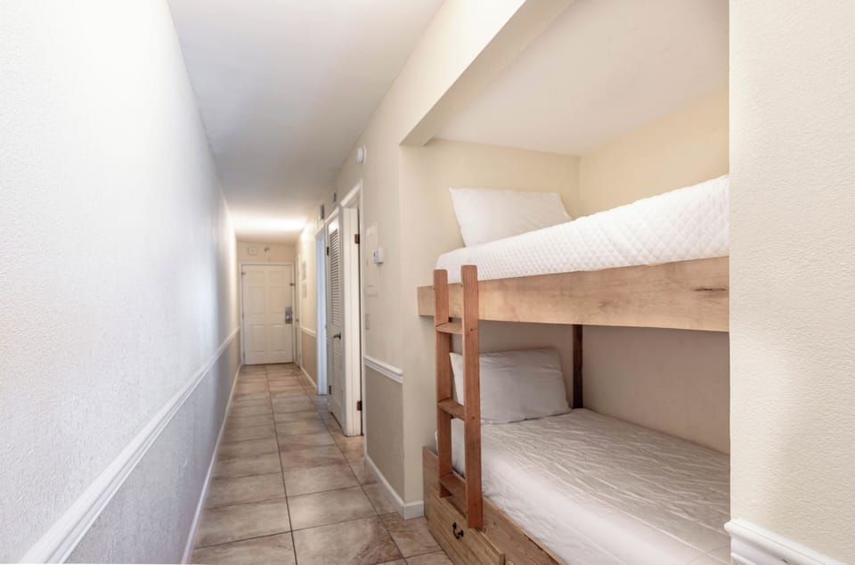 Bunkbeds in the hallway nook