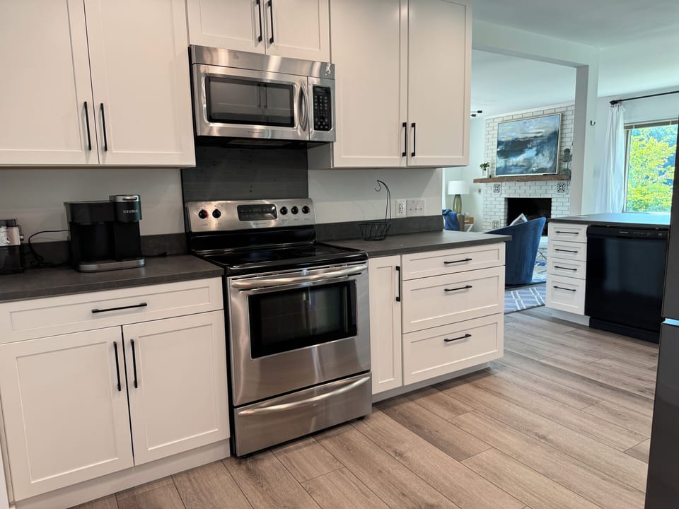 Main Appliances: Keurig Duo, coffee grinder, electric range, microwave, D/W