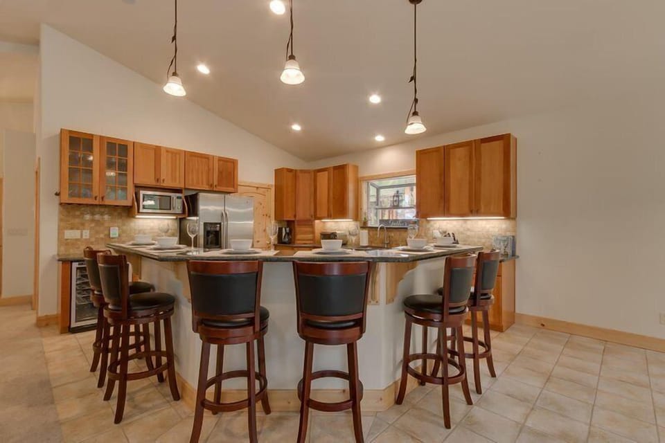 Conversation will flow easier in the open plan Kitchen/Dining and Living area