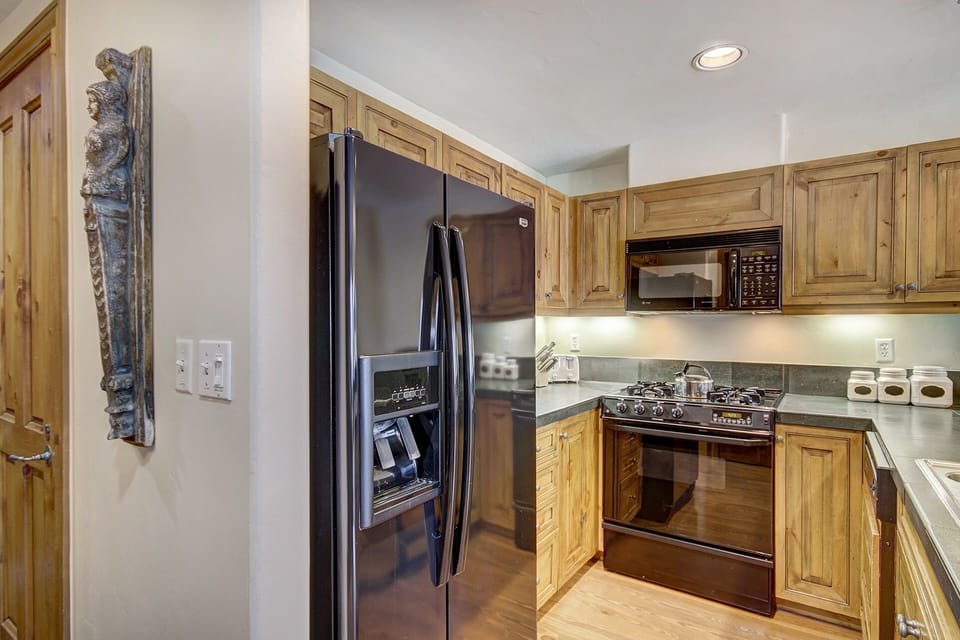 Indoors, Kitchen, Refrigerator, Microwave, Oven