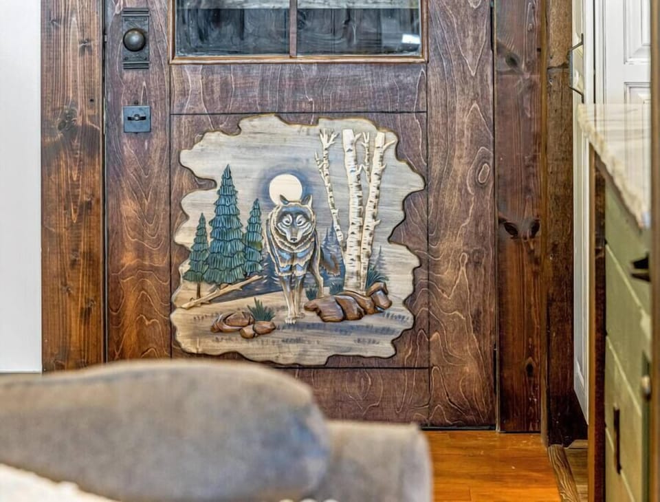 The home features fun and creative touches for your mountain vacation!