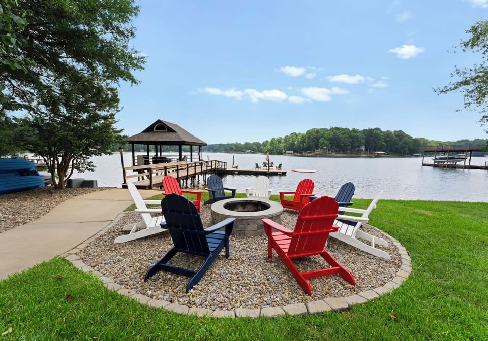 Fire pit area perfect for s'mores!
