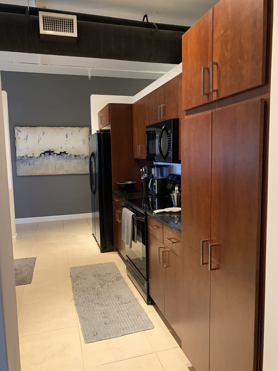 Tall pantry cabinet- tons of storage. 