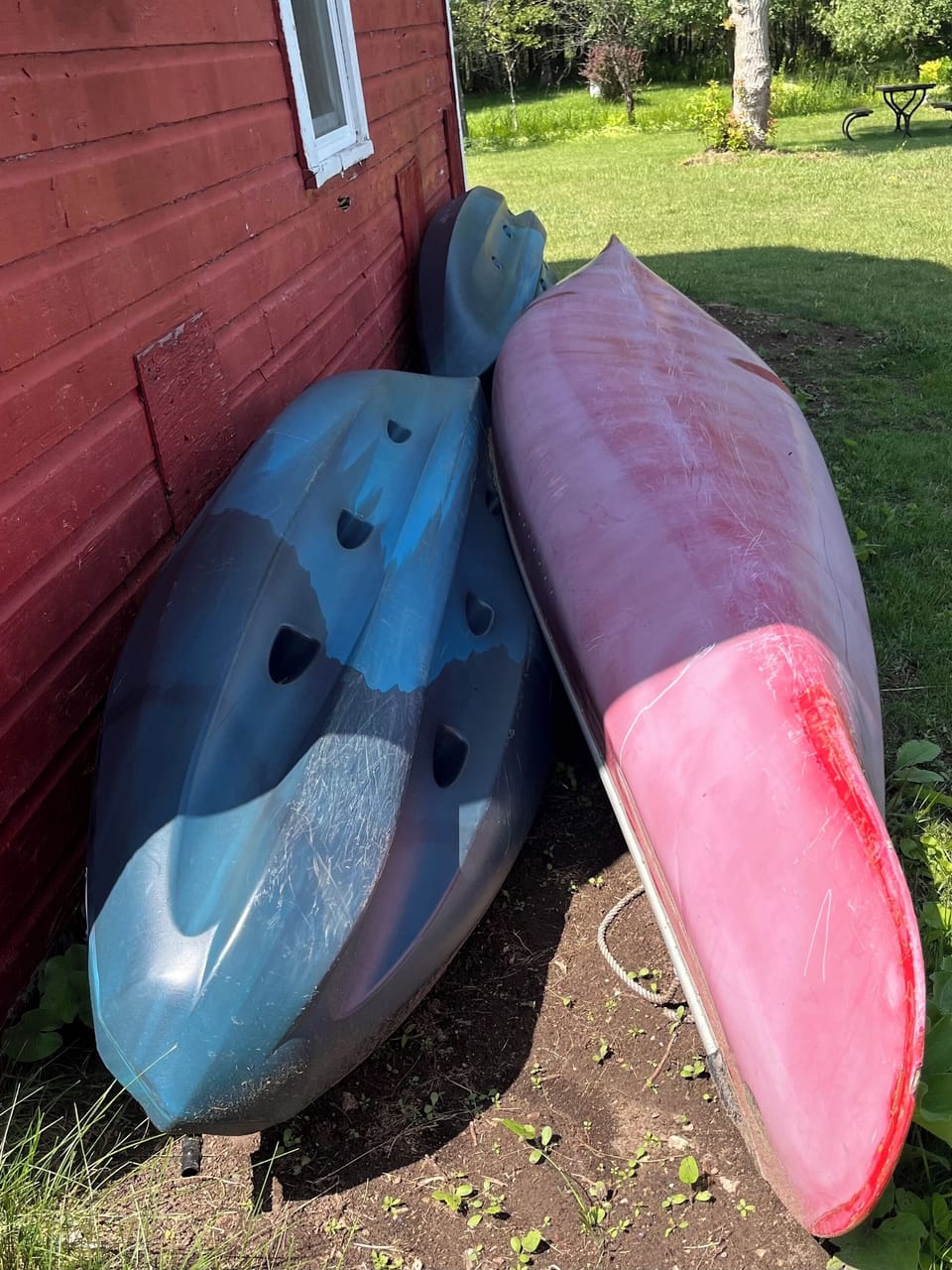 Kayaks and Canoe are provided for your use in the basin at the property.