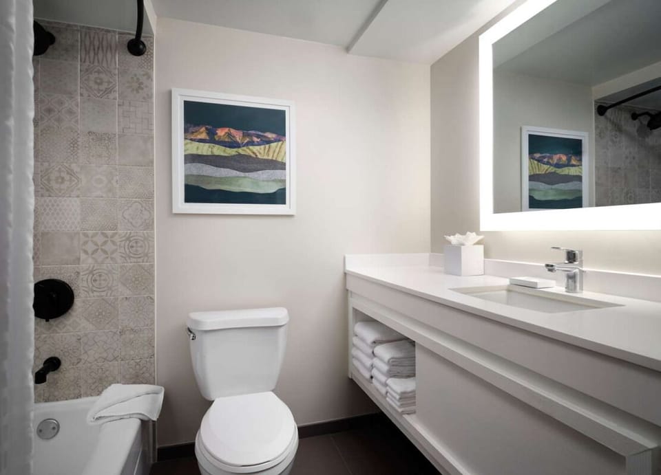 Refresh easily in a bright bath with spa-clean finishes.